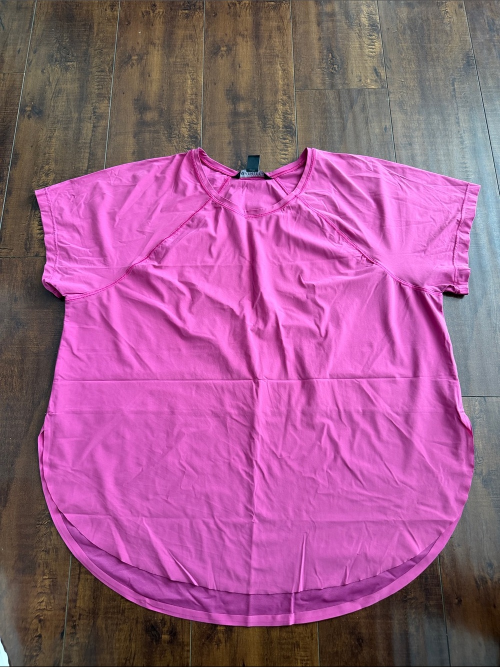 Athleta Short Sleeve Round-Hem Tee in Bright Pink